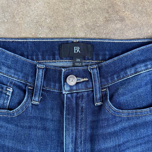 Banana Republic High Rise Crop Boot Jeans 26‎ Dark Wash Stretch Denim Flare - Picture 4 of 11